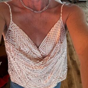 Elegant Cream Spaghetti Strap Top